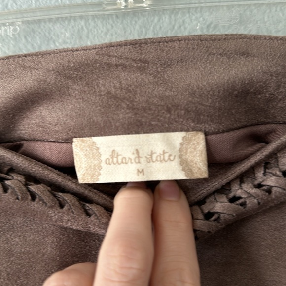 Altar’d State light brown  faux suede mini skirt! - Picture 4 of 8